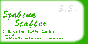 szabina stoffer business card